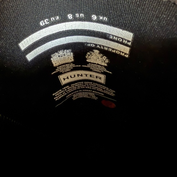 Hunter Original Tall Rain Boots – Black – Women’s Size 8 (EU 39 / UK 6) - Picture 2 of 2